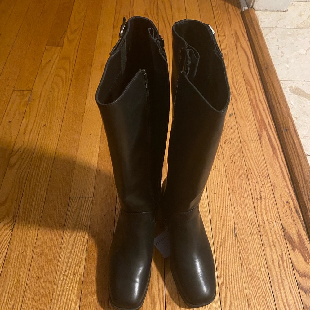 Leather Black Over the Knee Boots